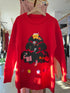 Christmas Tree Print Round Winter Pullover